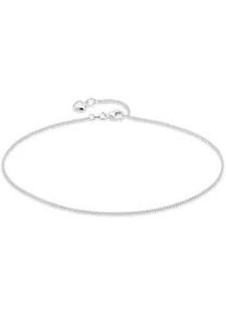 Fu&szlig;kette Bruno Banani "Schmuck Geschenk Silber 925 K&ouml;rperschmuck Panzerkette Herz", silber (silberfarben), Fu&szlig;ketten, Damen, Silber 925 (Sterlingsilber), Made in Germany