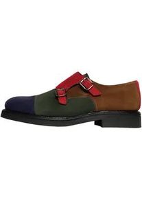 Slipper Henry Stevens "Barkley CDM Businessschuh", Herren, Gr. 44, braun (gr&uuml;n, blau, braun, rot), Kalbsvelours, Schuhe Slipper, Herren Slipper Lederschuhe handgefertigt, Anzugschuhe