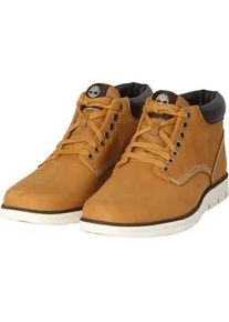 Schn&uuml;rboots Timberland "BRADSTREET MID LACE UP SNEAKER", Herren, Gr. 42, gelb (wheat), Leder, Schuhe Schn&uuml;rboots, Winterstiefel, Schn&uuml;rstiefel, Winterschuhe