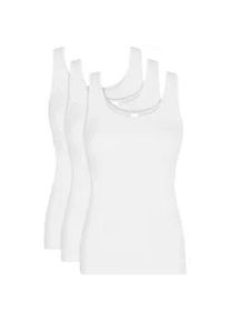 Achselhemd Nina von C. "Daily", Damen, Gr. 44, N-Gr, wei&szlig;, Obermaterial: 100% Baumwolle, unifarben, k&ouml;rpernah, Rundhals, Unterhemden, basic, weich, bequem, eng, Rundhalsausschnitt, breite Tr&auml;ger, Topseller