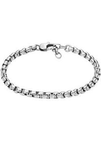 Armband Fossil "Schmuck Geschenk Edelstahl Armschmuck ALL STACKED UP", silber (edelstahlfarben), Armb&auml;nder, Damen, 22cm, Edelstahl, Armband