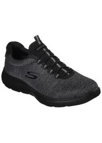 Slip-On Sneaker Skechers "SUMMITS", Herren, Gr. 39, schwarz, Textil, Schuhe, Slipper, Freizeitschuh in komfortabler Schuhweite