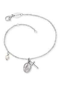Silberarmband Engelsrufer "MARIA", bunt (silberfarben, wei&szlig;), Armb&auml;nder, Damen, 19cm, Perlen Silber 925 (Sterlingsilber), Perlen, Silber 925 (Sterlingsilber), Silberarmband, mit Muschelkernperle