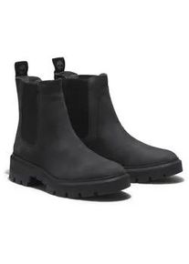 Chelseaboots Timberland "CORTINA VALLEY MID CHELSEA BOOT", Damen, Gr. 36, schwarz, Leder, Schuhe Chelseaboots, Stiefelette, Winterschuhe, Ankle Boots