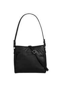 Shopper Bruno Banani, Damen, Gr. B/H/T: 27cm x 25cm x 10cm onesize, schwarz, Leder, leicht gl&auml;nzend, unifarben, Taschen Shopper, echt Leder