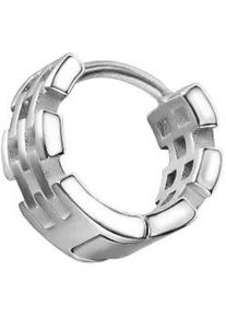 Single-Creole Firetti "Schmuck Geschenk Ohrschmuck einzeln Chain Reaction", silber (edelstahlfarben), Ohrringe, Herren, 12,9mm, Edelstahl