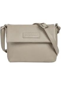 Umh&auml;ngetasche Bruno Banani, Damen, Gr. B/H/T: 19cm x 15cm x 5cm onesize, beige, Leder, leicht gl&auml;nzend, unifarben, Taschen Umh&auml;ngetasche, echt Leder