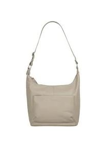 Shopper Bruno Banani, Damen, Gr. B/H/T: 38cm x 29cm x 11cm onesize, beige, Leder, leicht gl&auml;nzend, unifarben, Taschen Shopper, echt Leder