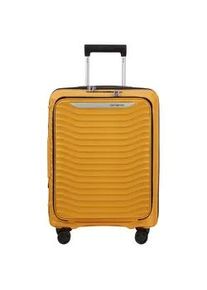 Hartschalen-Trolley Samsonite "UPSCAPE 55 mit Frontfach", Gr. B/H/T: 40cm x 55cm x 23cm 42 l, gelb, Polycarbonat, Koffer, Easy-Access-Frontfach Handgep&auml;ck Hartschalenkoffer TSA-Zahlenschloss
