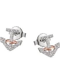 Paar Ohrstecker Firetti "Schmuck Geschenk Silber 925 Ohrschmuck Anker", rosa (silberfarben, ros&eacute;goldfarben, wei&szlig;, kristallwei&szlig;), Ohrringe, Damen, Silber 925 (Sterlingsilber), mit Zirkonia (synth.)