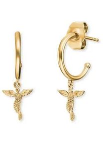 Paar Creolen Engelsrufer "Engel", gold (gelbgoldfarben), Ohrringe, Damen, 12mm, Silber 925 (Sterlingsilber), Ohrstecker Ohrring Ohrh&auml;nger Creolen Ohrschmuck, Made in Germany