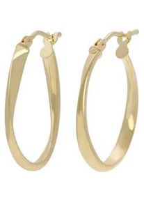 Paar Creolen Firetti "Schmuck Geschenk Gold 585 Ohrschmuck Ohrringe gedreht", gold (gelbgoldfarben), Ohrringe, Damen, 18,5mm, Gelbgold 585