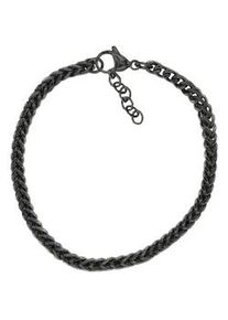 Edelstahlarmband Firetti "Schmuck Geschenk Doppelpanzerkettengliederung, 5 mm breit" Gr. 21, schwarz, Armb&auml;nder, Damen, 21, Edelstahl, Edelstahlarmband, Made in Germany