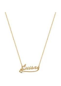 Namenskette Firetti "Schmuck Geschenk Silber 925 Halskette mit deinem Namen", gold (gelbgoldfarben), Halsketten, Damen, Silber 925 (Sterlingsilber), L: 45