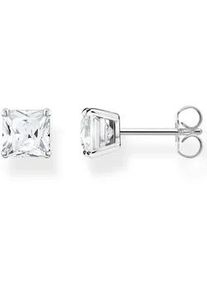 Paar Ohrstecker Thomas Sabo "H2174-009-1,-024-11,-051-14,-051-9,-414-14,-699-32", bunt (silberfarben, wei&szlig;, kristallwei&szlig;), Ohrringe, Damen, Silber 925 (recycelt), mit Zirkonia (synth.), Spinell (synth.), Onyx oder Glas-Keramik Stein