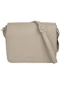 Umh&auml;ngetasche Bruno Banani, Damen, Gr. B/H/T: 24cm x 19cm x 7cm onesize, beige, Leder, leicht gl&auml;nzend, unifarben, Taschen Umh&auml;ngetasche, echt Leder