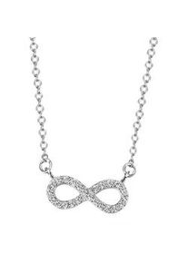 Kette mit Anh&auml;nger Firetti "Schmuck Geschenk Silber 925 Halsschmuck Halskette Ankerkette Schleife", bunt (silberfarben, wei&szlig;), Halsketten, Damen, Silber 925 (Sterlingsilber), L: 45, mit Zirkonia (synth.)