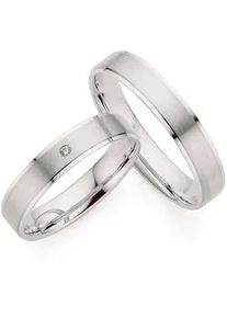 Phoenix Trauring PH&Ouml;NIX "Schmuck Geschenk Silber 925 Trauring Ehering LIEBE versch. Varianten" Gr. 53, silber (silberfarben), Fingerringe, Damen, 53, 0,01 SI = kleine Einschl&uuml;sse mit Brillant, Silber 925 (Sterlingsilber), 4mm, Trauring, Made in Germany - wahlweise mit oder ohne Brillant