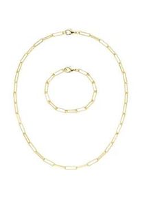 Ketten und Armband Set Firetti "Multipack Schmuck Geschenk Armkette Halskette Langankerkettenglieder", gold (gelbgoldfarben), Schmuck_Sets, Damen, Messing