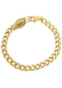 Armband Firetti "Schmuck Geschenk Armschmuck Armkette Panzerkette Schlange", gold (gelbgoldfarben, gr&uuml;n, gr&uuml;n), Armb&auml;nder, Damen, 19cm, Edelstahl, Armband, Made in Germany - mit Kristall