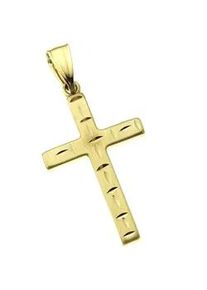 Kreuzanh&auml;nger Firetti "Schmuck Geschenk Gold 333 Halsschmuck Anh&auml;nger f&uuml;r Halskette Kreuz", gold (gelbgoldfarben), Schmuckanh&auml;nger, Damen, Gelbgold 333, 0,85 g