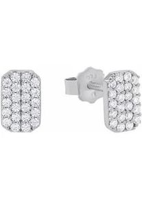 Paar Ohrstecker Amor "2038061", bunt (silberfarben, wei&szlig;, kristallwei&szlig;), Ohrringe, Damen, Silber 925 (Sterlingsilber), mit Zirkonia (synth.)