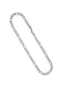 Kette ohne Anh&auml;nger Jobo, silber (edelstahlfarben), Halsketten, Damen, Edelstahl, L: 50, Figarokette Edelstahl 50 cm 7,4 mm