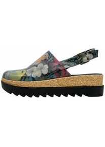 Sandale DOGO "Akita Fly Anywhere Damen Sandalen", Damen, Gr. 38, Normalschaft, bunt (mehrfarbig), Lederimitat, Schuhe Clog Sommerschuh, Handgefertigt