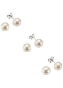 Paar Ohrstecker Vivance "925 Silber rhodiniert S&uuml;&szlig;wasserzuchtperlen wei&szlig; 5mm", wei&szlig; (wei&szlig;, wei&szlig;), Ohrringe, Damen, one-size, Silber 925 (Sterlingsilber)