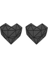 Paar Ohrstecker Liebeskind Berlin "Herz", schwarz, Ohrringe, Damen, Edelstahl