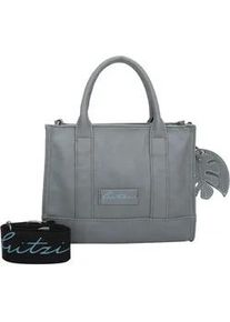 Henkeltasche Fritzi aus Preussen "Eco Square", Damen, Gr. B/H/T: 9cm x 21cm x 26cm, blau, unifarben, Taschen, aus veganen und recycelten Materialien