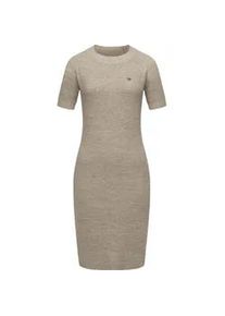 Strickkleid Ragwear "Kolya", Damen, Gr. XL (42), Normalgr&ouml;&szlig;en, beige (bone), Strick, Material: 100% Baumwolle, tailliert ca. Mitte Oberschenkel, Rundhals, &Auml;rmel ohne &Auml;rmelschlitz Rippstrickb&uuml;ndchen, Kleider Strickkleid, kurz&auml;rmliges Damen Midikleid in Strickoptik
