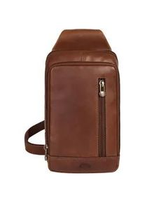 Pike Umh&auml;ngetasche PIK&Eacute;, Damen, Gr. B/H/T: 23cm x 8cm x 13cm onesize, braun, Leder, leicht gl&auml;nzend, unifarben, Taschen Umh&auml;ngetasche, echt Leder