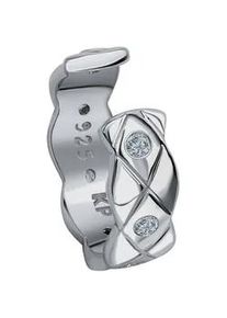 Ohrklemme Firetti "Schmuck Geschenk Silber 925 Ohrschmuck glitzernd", silber (silberfarben, kristallwei&szlig;, kristallwei&szlig;), Ohrringe, Damen, 10mm, Silber 925 (Sterlingsilber), mit Zirkonia (synth.)