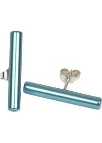 Paar Ohrstecker DeMarie "eloxiertes Aluminium hellblau", Damen, Gr. one-size, Metall, blau (hellblau), Ohrringe Ohrstecker