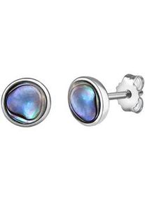 Paar Ohrstecker Vivance "925-Sterling Silber rhodiniert", wei&szlig; (wei&szlig;, blau), Ohrringe, Damen, one-size, Silber 925 (Sterlingsilber)