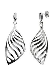 Paar Ohrh&auml;nger Jobo, silber (edelstahlfarben), Ohrringe, Damen, Edelstahl, Edelstahl