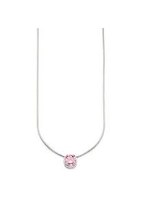 Kette mit Anh&auml;nger Bruno Banani "Schmuck Geschenk Silber 925 Halsschmuck Halskette Schlangenkette Stein", bunt (silberfarben, pink), Halsketten, Damen, Silber 925 (Sterlingsilber), L: 45, mit Zirkonia (synth.), Korund (synth.) oder Spinell (synth.)