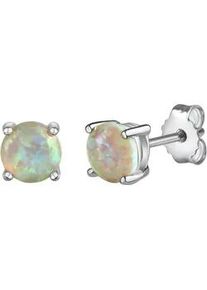 Paar Ohrstecker Vivance "925/- Sterling Silber rhodiniert Opal wei&szlig;", wei&szlig; (wei&szlig;, wei&szlig;), Ohrringe, Damen, one-size, Silber 925 (Sterlingsilber)