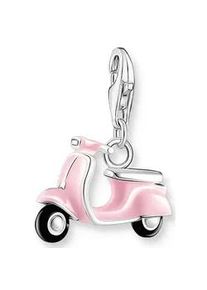 Charm-Einh&auml;nger Thomas Sabo "Vespa", rosa (silberfarben, rosa, schwarz), Charms, Damen, Silber 925 (recycelt)