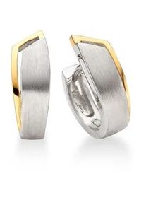 Paar Creolen Bruno Banani "Schmuck Geschenk Silber 925 Ohrschmuck Ohrringe", gold (silberfarben, gelbgoldfarben), Ohrringe, Damen, 16mm, Silber 925 (Sterlingsilber)