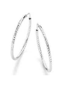 Paar Creolen Firetti "Schmuck Geschenk Silber 925 Ohrringe gl&auml;nzend", silber (silberfarben), Ohrringe, Damen, 35mm, Silber 925 (Sterlingsilber)