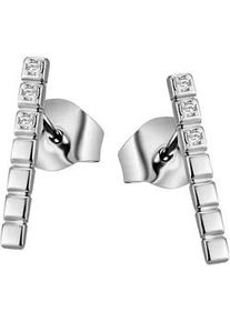 Paar Ohrstecker Firetti "Schmuck Geschenk Silber 925 Ohrschmuck St&auml;bchen glitzernd", silber (silberfarben, kristallwei&szlig;, kristallwei&szlig;), Ohrringe, Damen, Silber 925 (Sterlingsilber), mit Zirkonia (synth.)