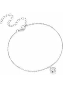 Fu&szlig;kette Firetti "Schmuck Geschenk Silber 925 K&ouml;rperschmuck Ankerkette", silber (silber, 925, wei&szlig;), Fu&szlig;ketten, Damen, Silber 925 (Sterlingsilber), mit Zirkonia (synth.)