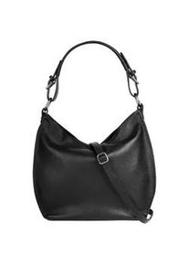 Shopper Samantha Look, Damen, Gr. B/H/T: 36cm x 30cm x 10cm onesize, schwarz, Leder, leicht gl&auml;nzend, unifarben, Taschen Shopper, echt Leder, Made in Italy