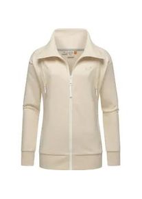 Sweatjacke Ragwear "Shocky", Damen, Gr. 5XL (50), beige, Obermaterial: 70% Baumwolle, 30% Polyester; Innenfutter: 70% Baumwolle, 30% Polyester, l&auml;ssig geschnitten h&uuml;ftlang, hoch geschlossener Ausschnitt, eng Rippb&uuml;ndchen, Sweatjacken Sweatjacke, sportliche Damen Zip-Hoodie mit Kordeln
