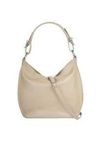 Shopper Samantha Look, Damen, Gr. B/H/T: 36cm x 30cm x 10cm onesize, beige, Leder, leicht gl&auml;nzend, unifarben, Taschen Shopper, echt Leder, Made in Italy