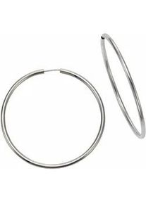 Paar Creolen Firetti "Schmuck Geschenk Silber 925 Basic 2 mm breit" Gr. 50, silber (silberfarben), Ohrringe, Damen, 50, Silber 925 (Sterlingsilber)
