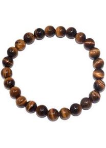Armband Firetti "Schmuck Geschenk Armschmuck Armkette Edelstein Farbstein Tigerauge" Gr. 18, braun (braun, braun), Armb&auml;nder, Damen, 18, Silikon Stein, Silikon, Stein, Armband, Made in Germany - mit Tigerauge