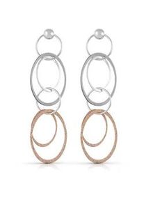 Paar Ohrh&auml;nger Celesta "925/- Sterling Silber zweifarbig", wei&szlig;, Ohrringe, Damen, one-size, Silber 925 (Sterlingsilber)